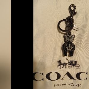 Coach skeleton bear bag charm